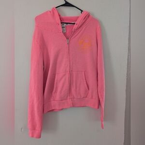Victoria's Secret Pink Zip-Up Hoodie in Bright Pink